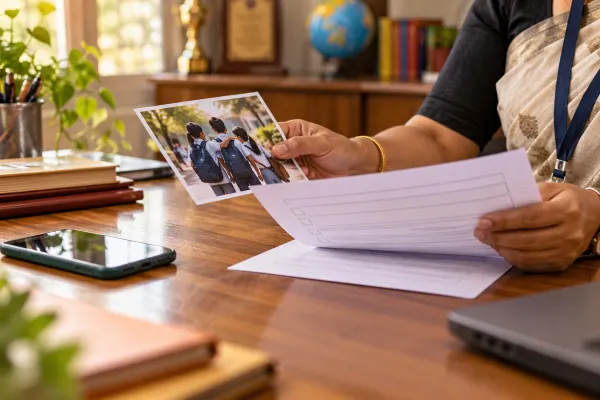 A parent changes their mind about a school photo: what should happen next?